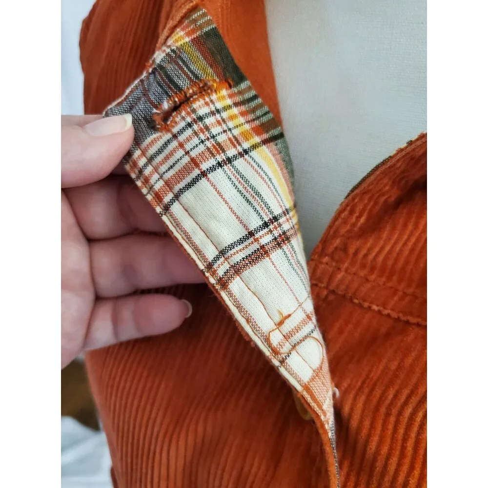 Baxter & Wells Corduroy Fall Vest Cottage Core Autumn Burnt Orange Size 2XL - Picture 14 of 16